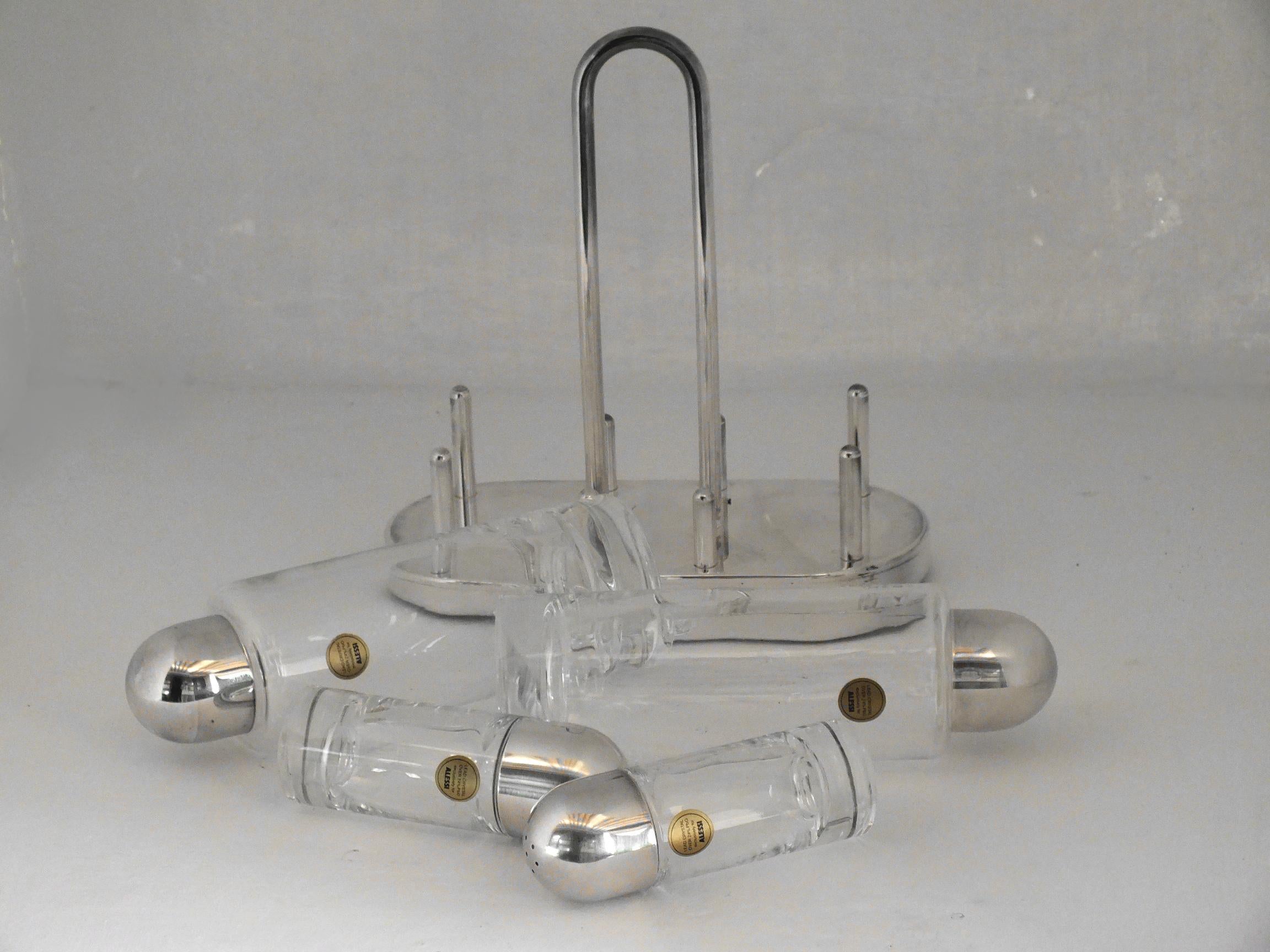 Conjunto de Ettore Sottsass para atelier Alessi Italia producción en años '78 Acero inoxidable en venta