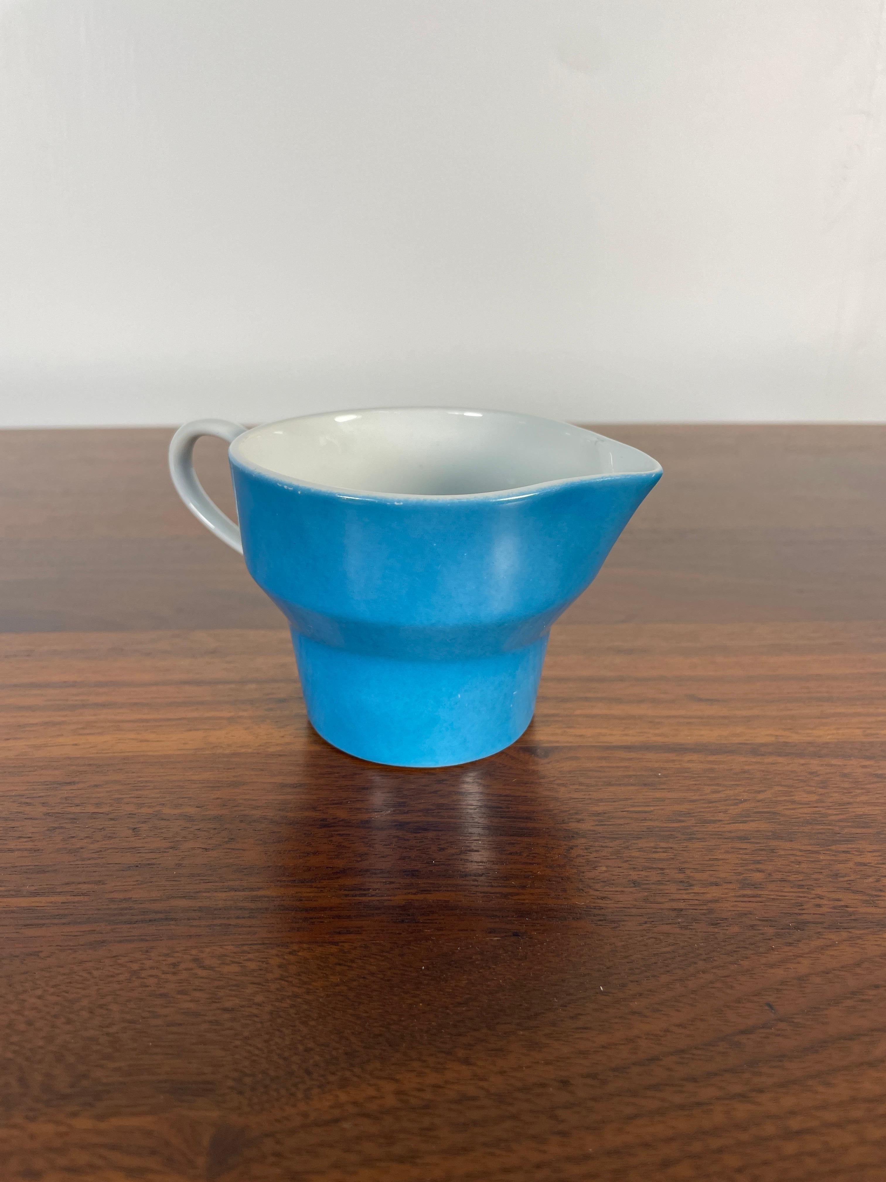 Set by Paul McCobb for Jackson China Ceramic Sugar Bowl, Milk Pitcher, and Bowl. For Sale 3