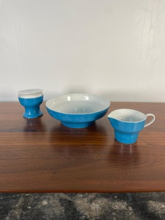 Set by Paul McCobb for Jackson China Ceramic Sugar Bowl, Milk Pitcher, and Bowl.