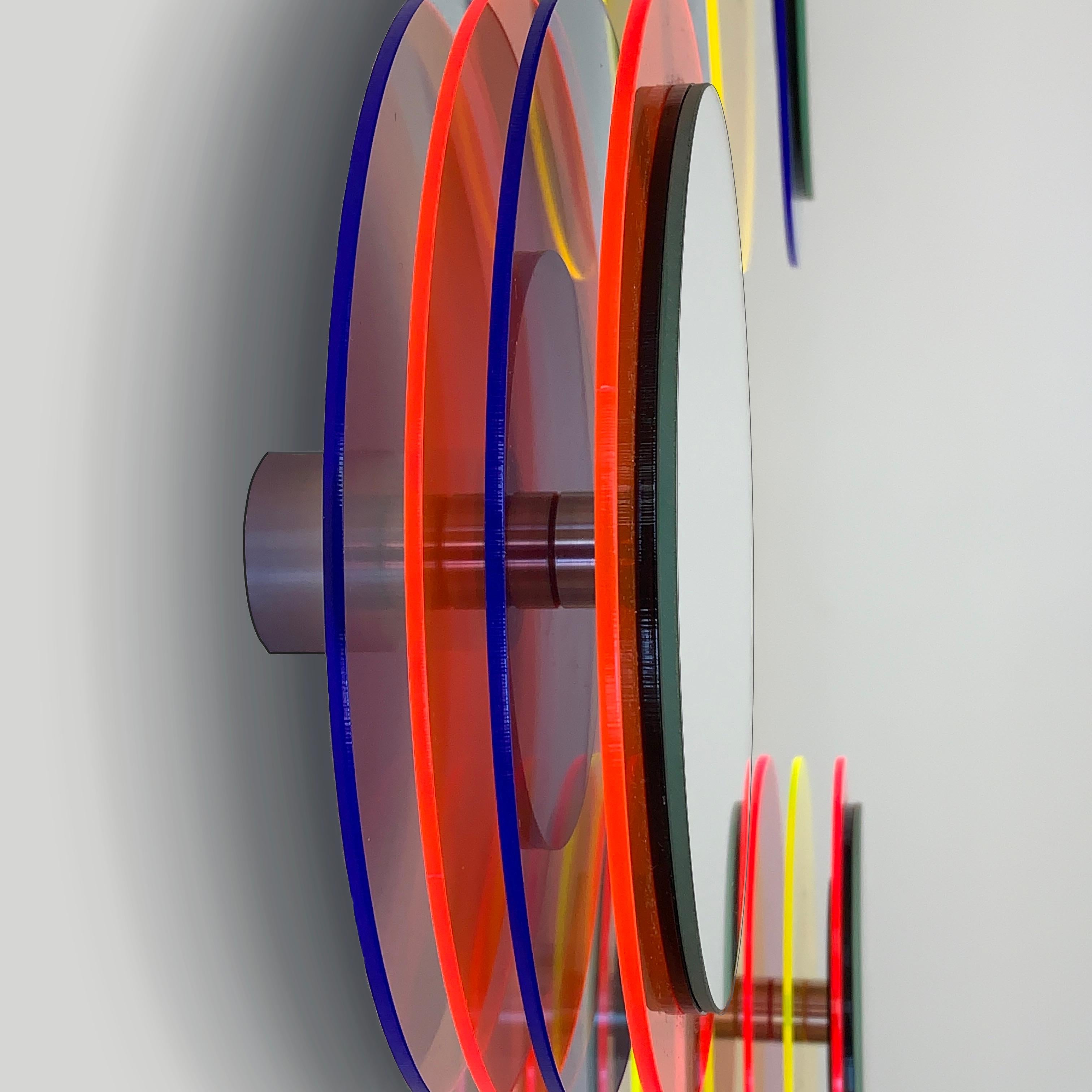 Aluminum Set Cadabi - Wall Mirrors with Plexiglass, Design Sculpture by Andreas Berlin