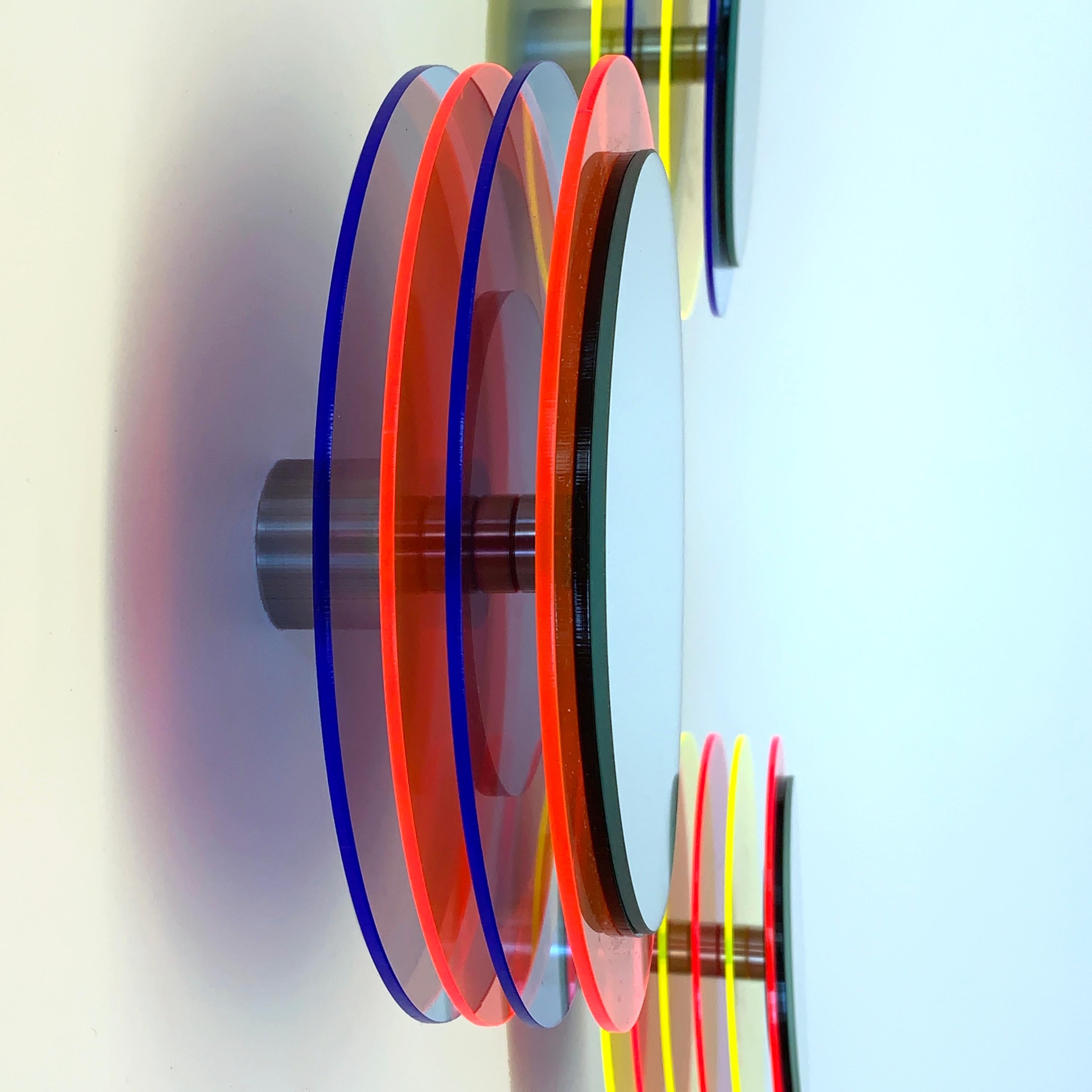 Contemporary Set Cadahe - Wall Mirrors with Plexiglass, Design Sculpture by Andreas Berlin For Sale