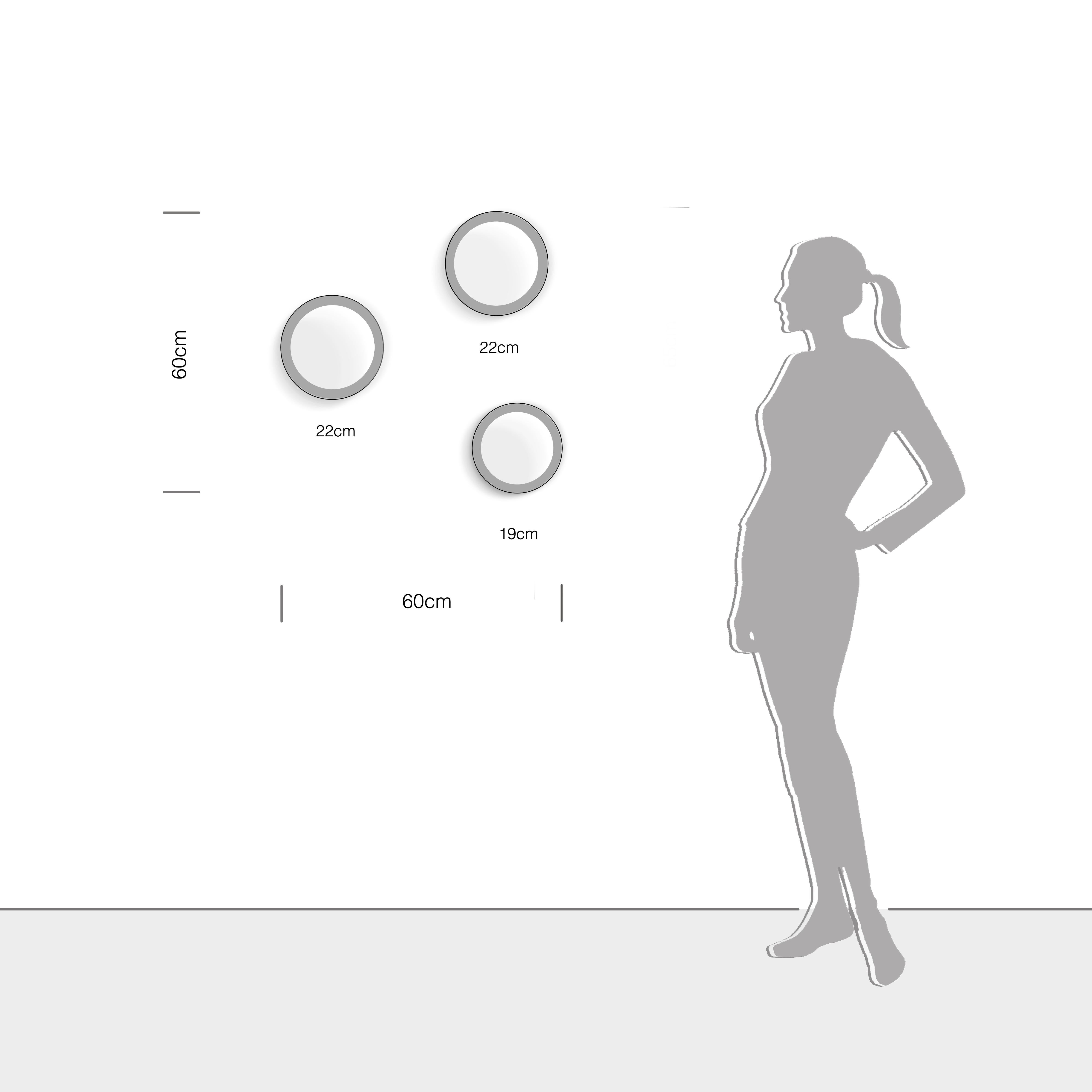 Aluminum Set Cadahe - Wall Mirrors with Plexiglass, Design Sculpture by Andreas Berlin For Sale