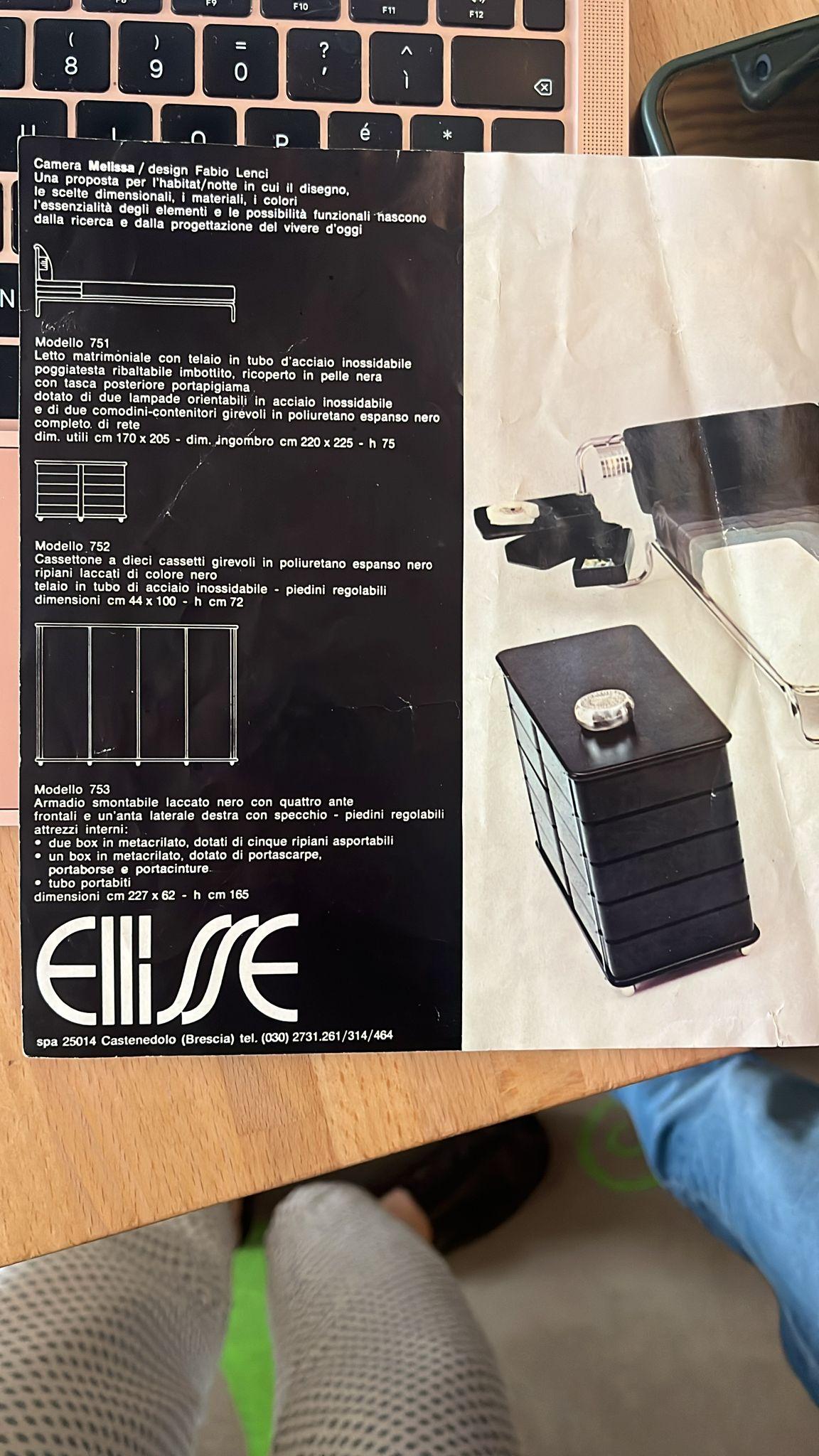 Set Camera da letto Melissa, design Fabio Lencine per Ellisse, Italia, 1990 ca en vente 9