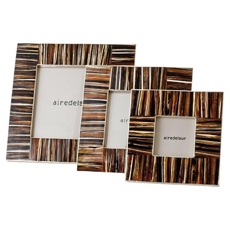 Set Capa Small, Medium and Large Square Photoframes, Horn and Alpaca ...