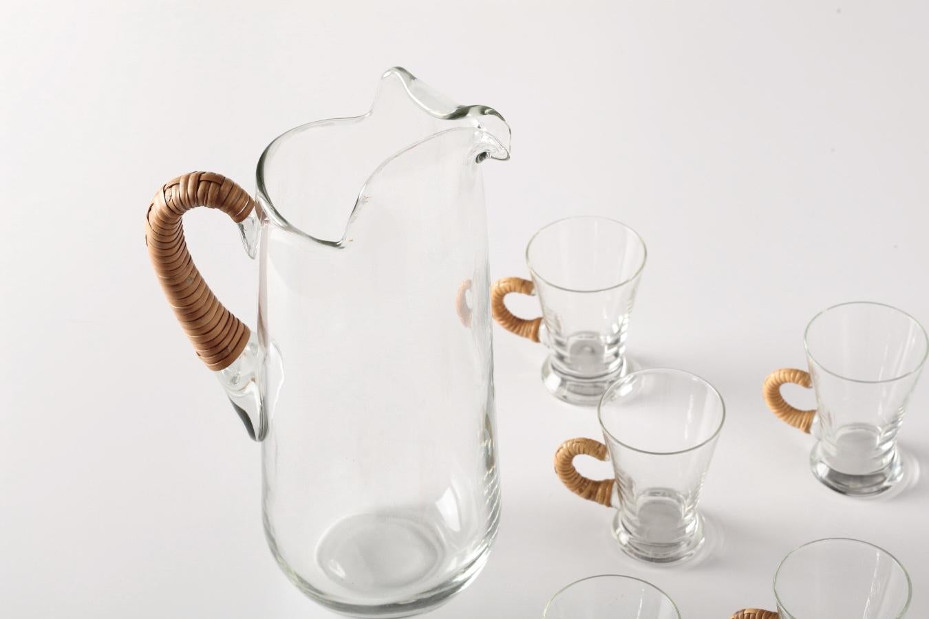 Mid-Century Modern Set Carl Aubock Style Drink, Denmark 1960s For Sale