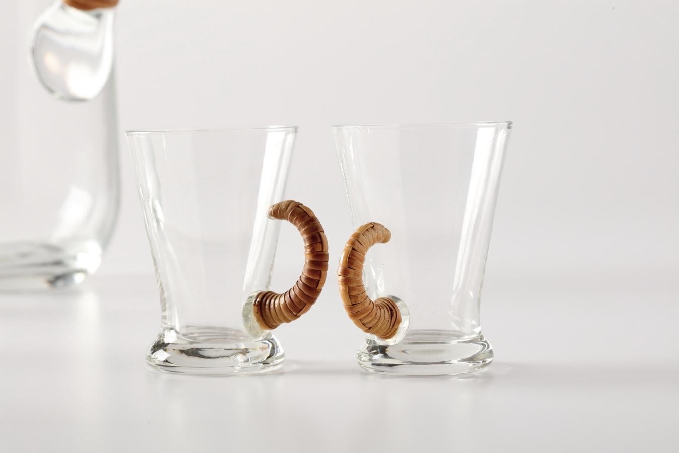 Set Carl Aubock Style Drink, Denmark 1960s In Good Condition For Sale In Lambertville, NJ
