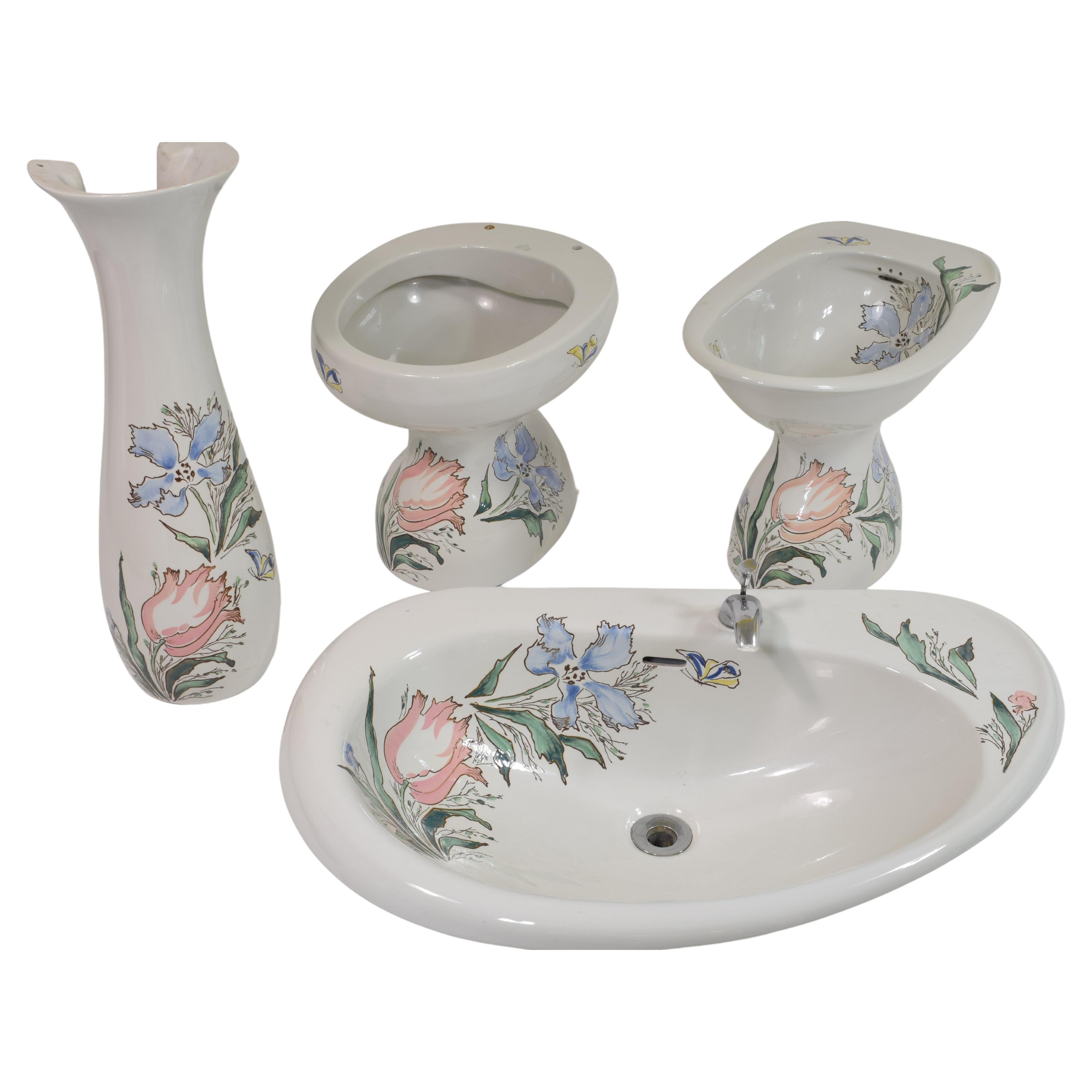 Set Ceramic Sanitary Ware, Design Antonia Campi Prod, Lavenite Ginori, Italy