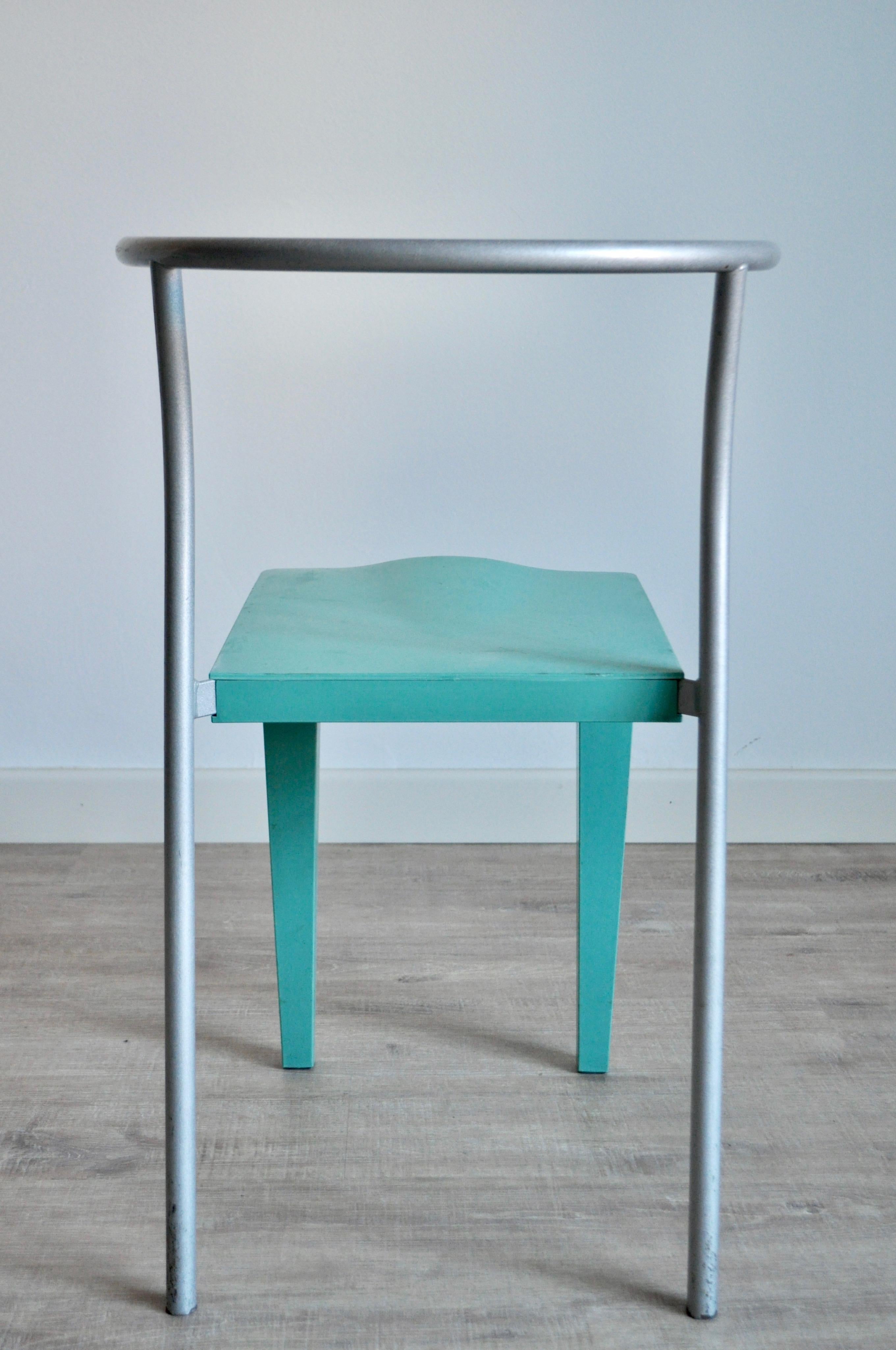 Set of Chair in Plastic and Metal Frame, Philippe Starck for Kartell Italy 1980 For Sale 1