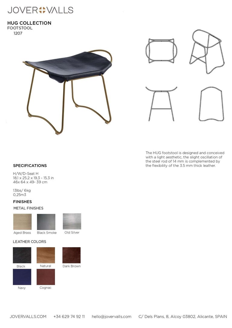 Set aus skulpturaler organischer Chaiselongue und Hocker aus schwarzem