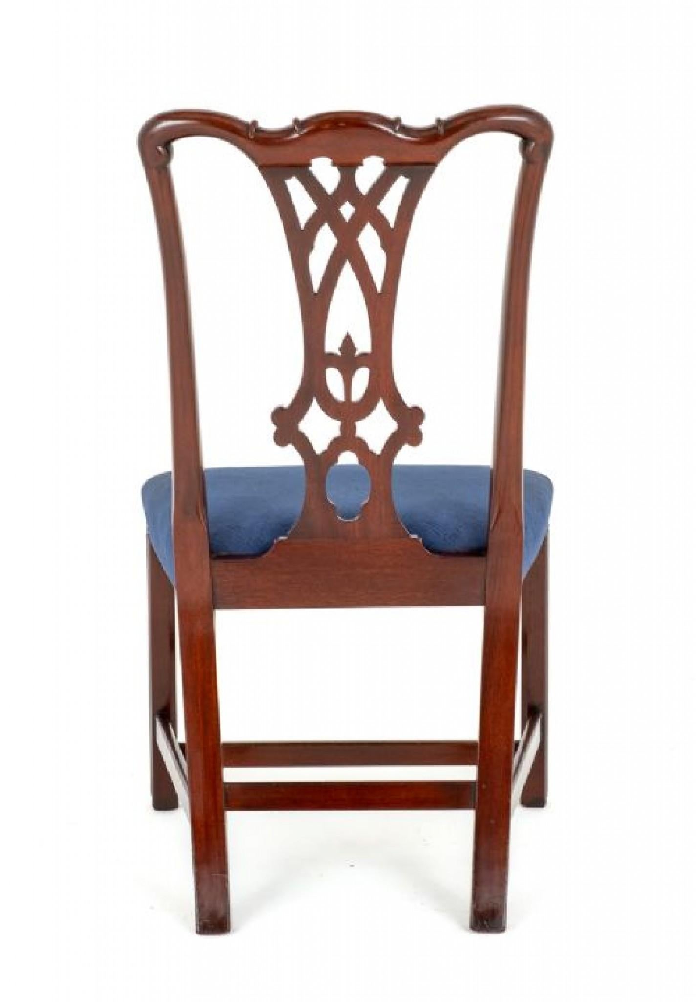 Early 20th Century Set Chippendale Dining Chairs 10 Mahogany For Sale