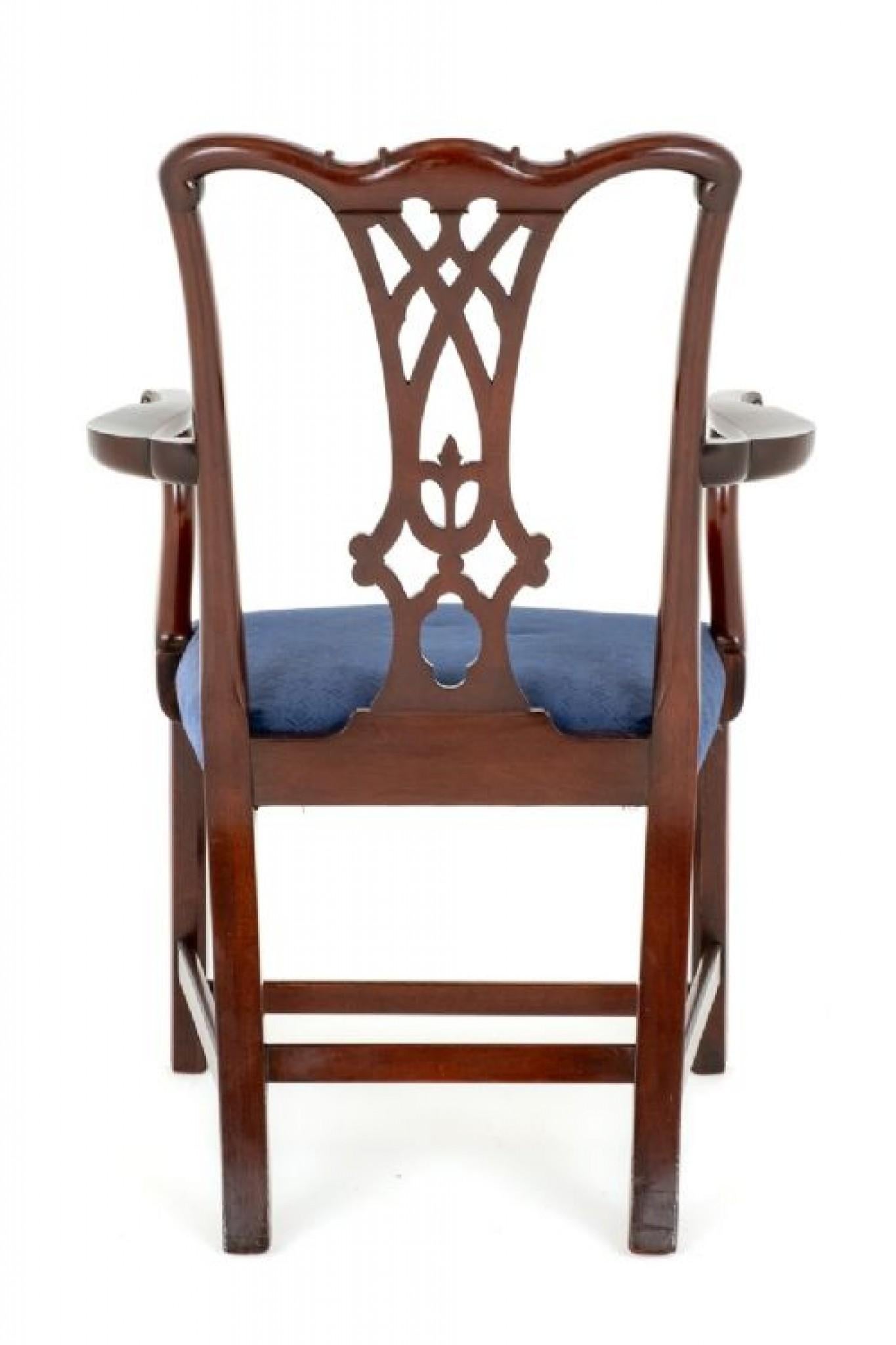 Set Chippendale Dining Chairs 10 Mahogany For Sale 4