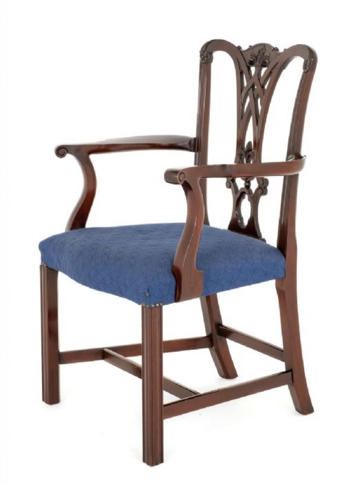 Set Chippendale Dining Chairs 10 Mahogany For Sale 5