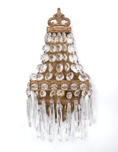 Set Chrystal Wall Lights, 1950s, France