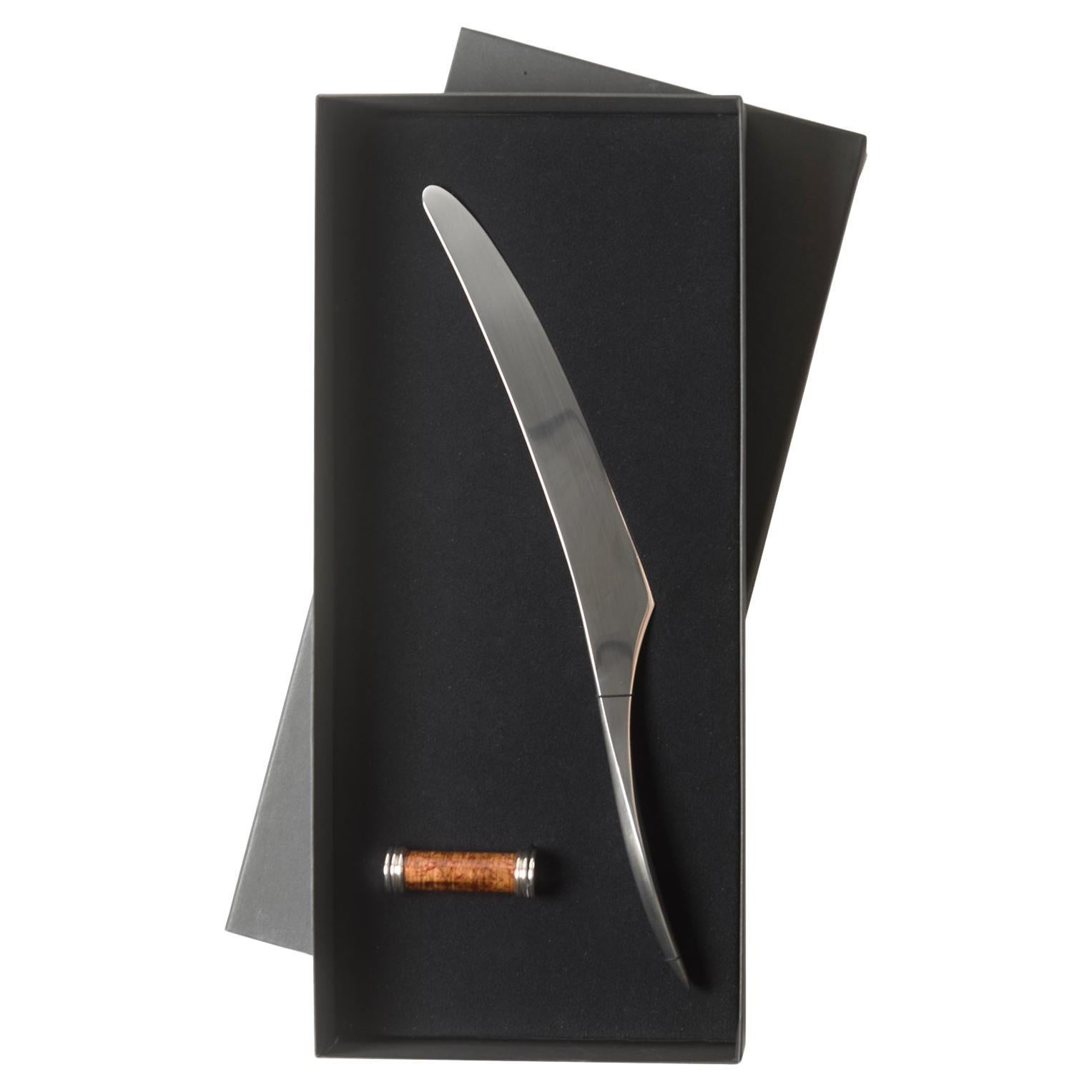FORGED STAINLESS STEEL ROAST KNIFE SET combined with blade rest  For Sale