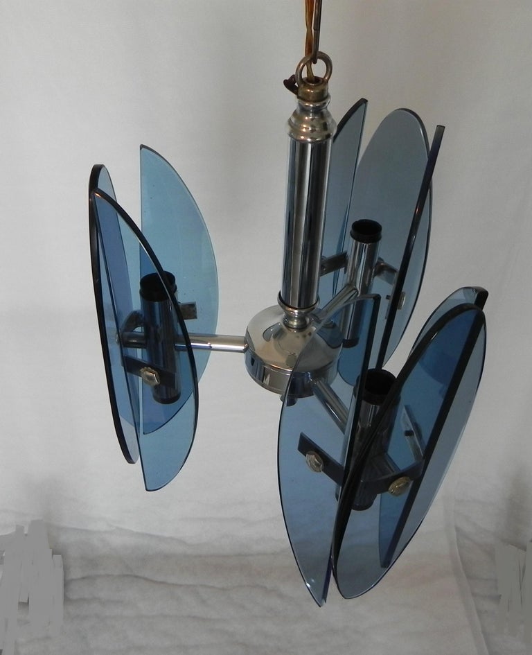 Set con specchio, lampadario e applique da bagno di Veca, anni '60 For Sale  at 1stDibs