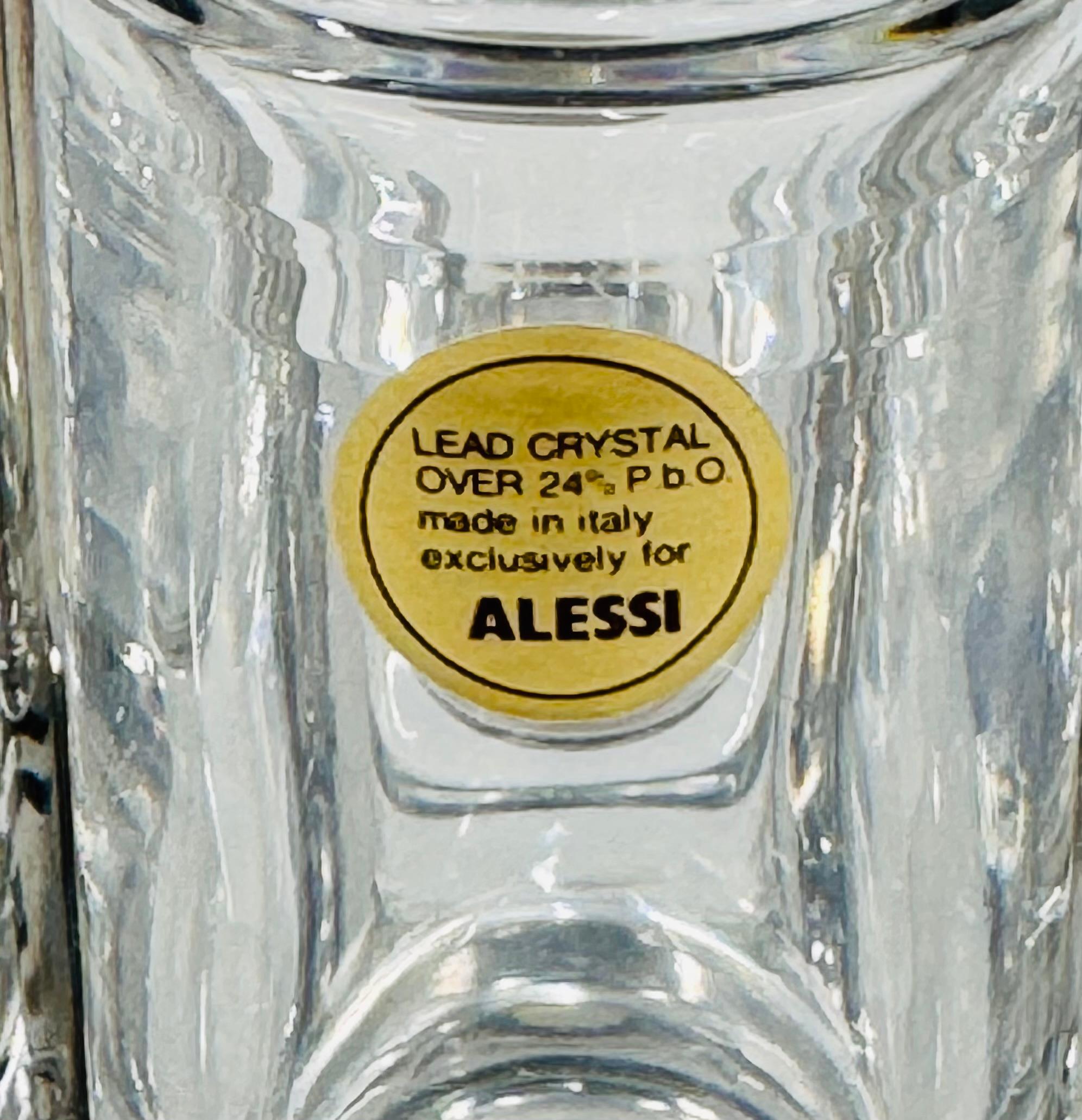 Gewürz- und Käseset  ALESSI / SOTTSASS  70er Jahre Edelstahl und Kristall 4