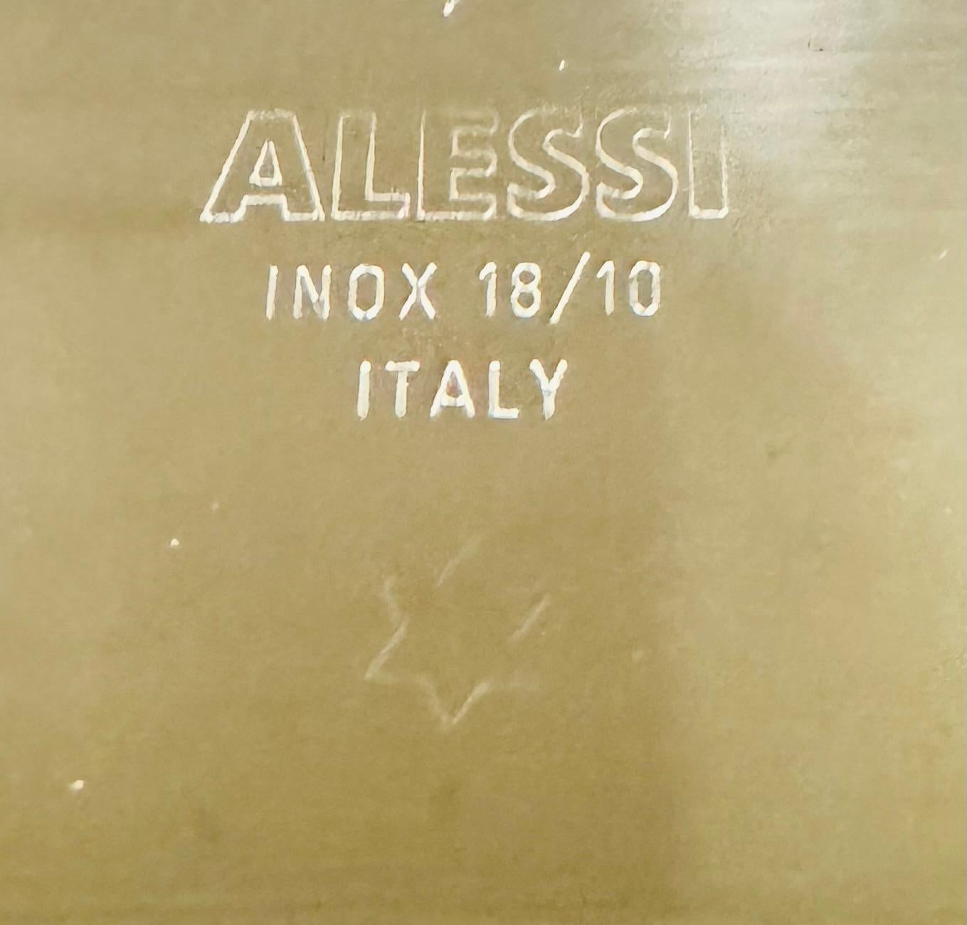 Gewürz- und Käseset  ALESSI / SOTTSASS  70er Jahre Edelstahl und Kristall 8