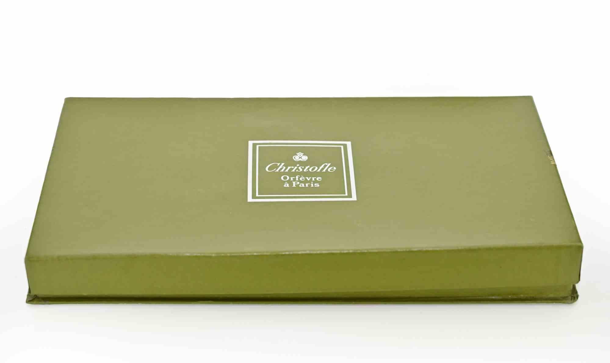 Silberne Metallgarnitur von Christofle aus der Mitte des 20. Jahrhunderts.

Enthält eine Lupe und einen Brieföffner.

In ihrer Originalverpackung.

Erstklassiger Zustand.