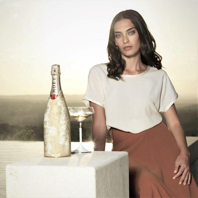 Luxory Champagner-Coupe-Gläser, Silber, individuell gestaltbar, 2er-Set, Made in Italy im Angebot 5