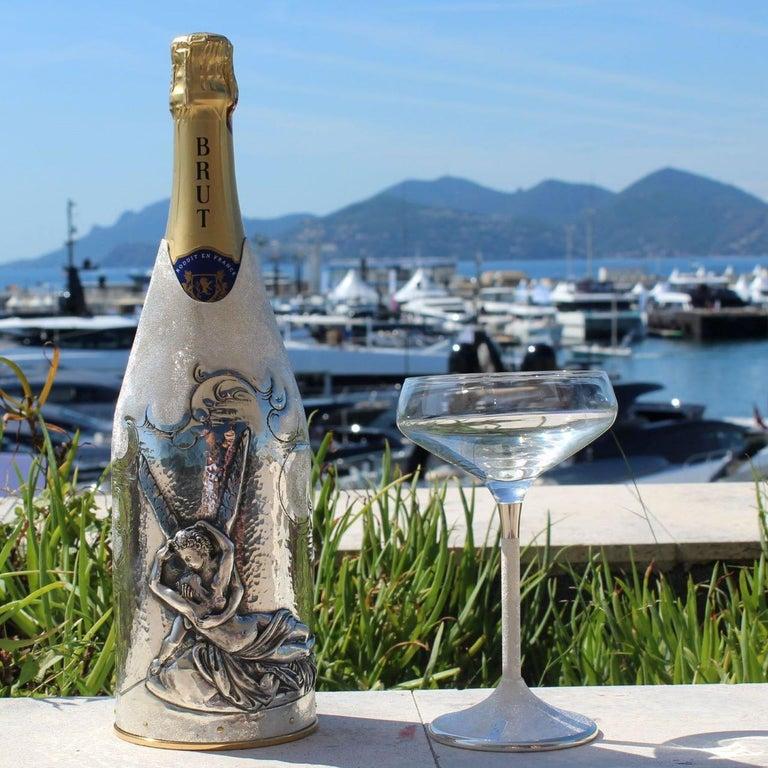 Italian Set coppe da Champagne, Argento, personalizzabili, 2 pezzi in vendita