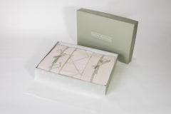 Abeille Merveille lozenge embroidery comforter cover set, pink sand color