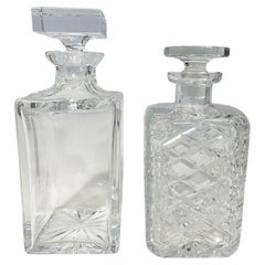 Ensemble de carafes à whisky taillées en cristal, une par Atlantis