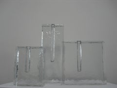 Set Crystal Glass Solifleur Vases by Klaus Breit for Wiesenthalhütte, 1970s