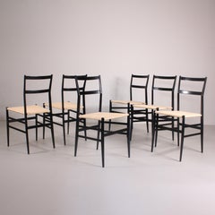 Set d 6 chairs Superleggera, Gio Ponti, Cassina