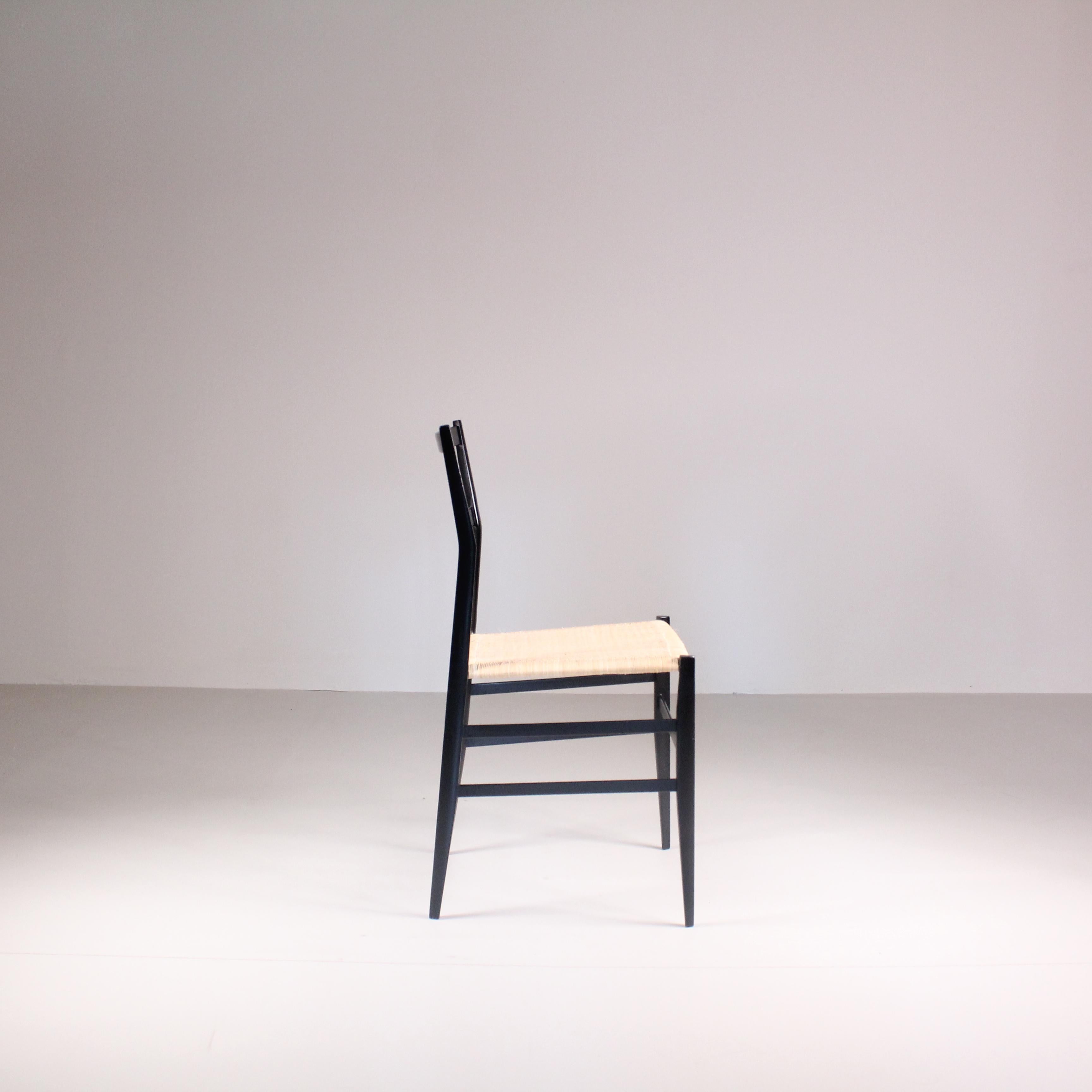 Set d 6 chairs Superleggera, Gio Ponti, Cassina For Sale 1