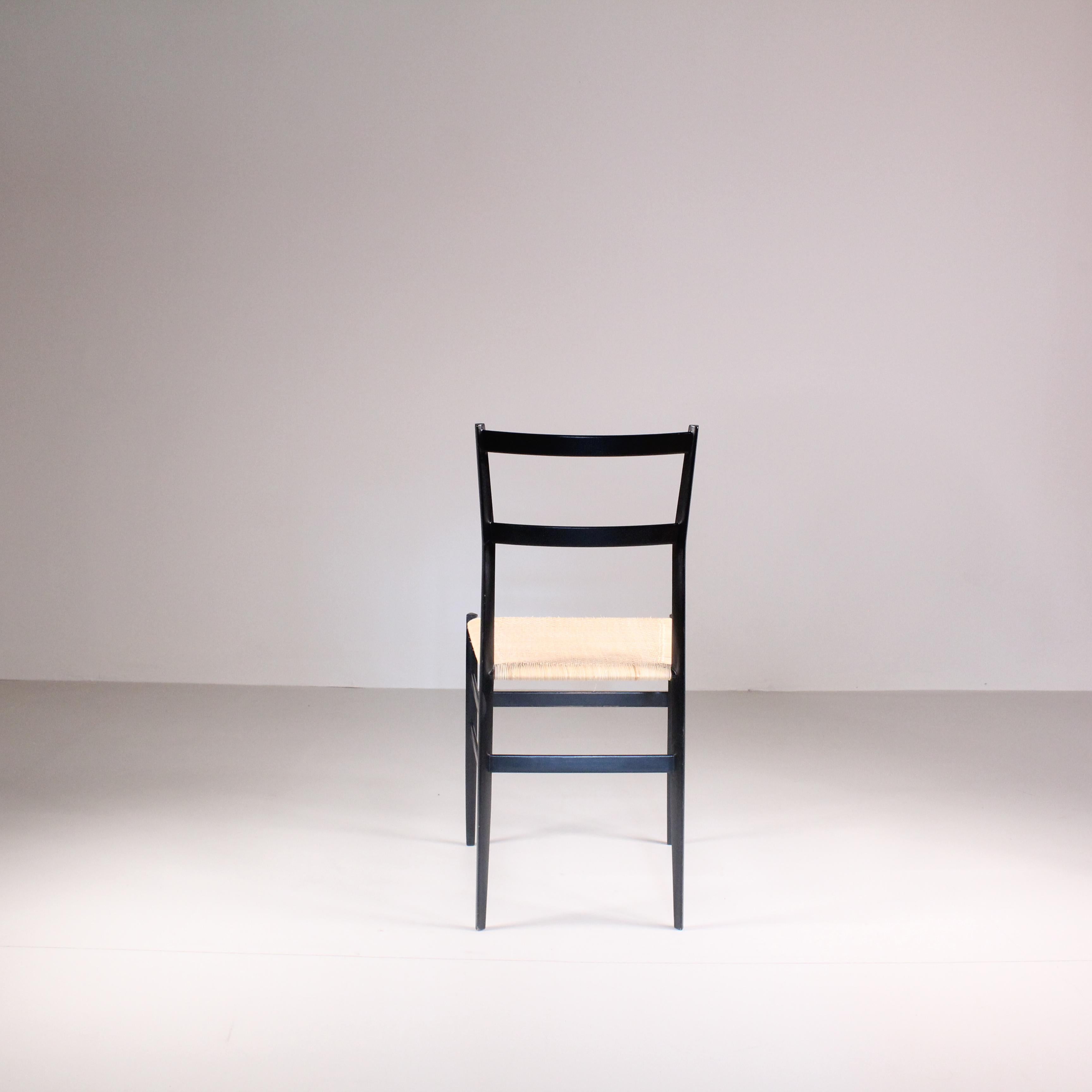 Set d 6 chairs Superleggera, Gio Ponti, Cassina For Sale 2