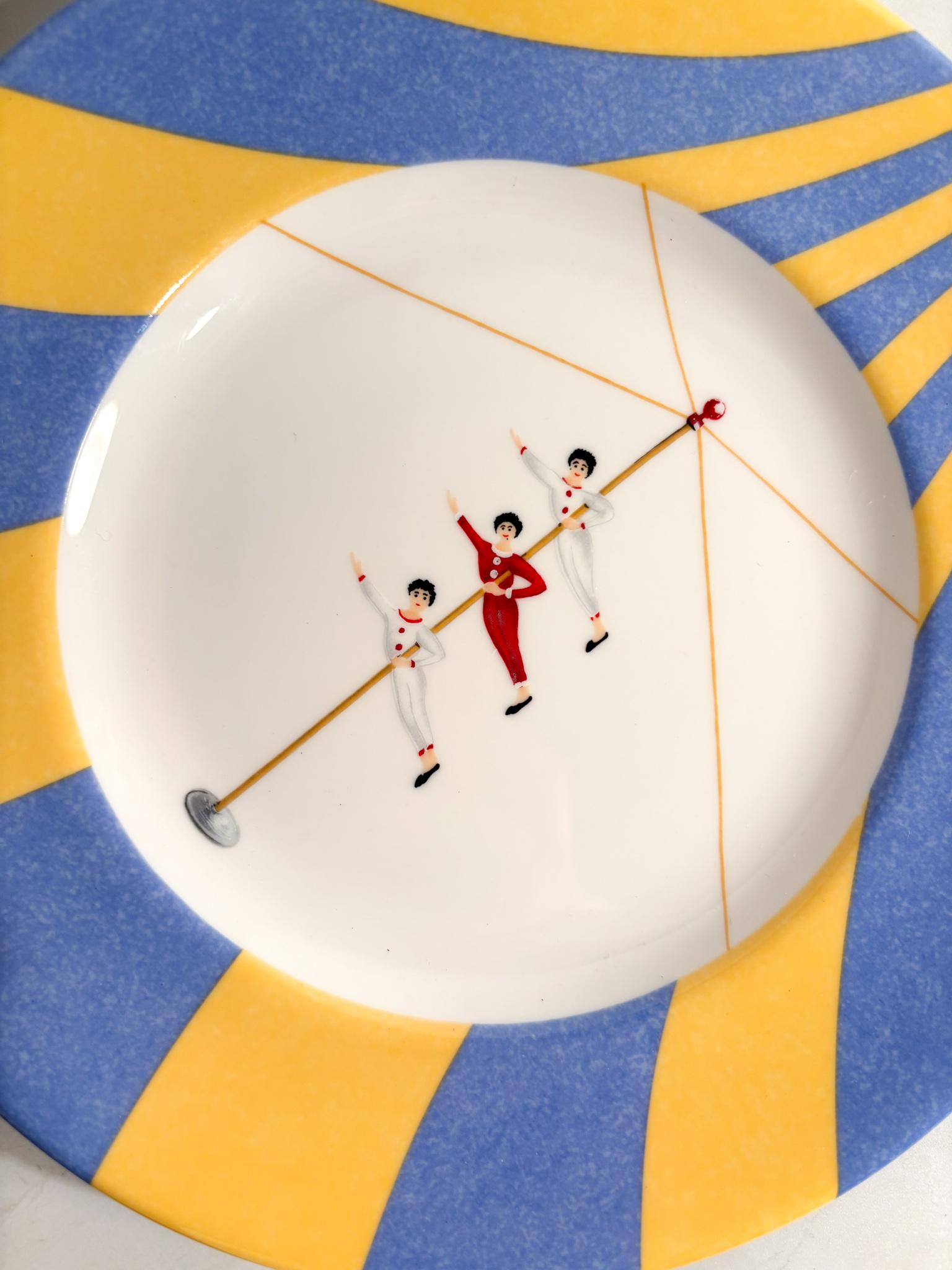Set da Colazione Hermès 'Circus' in Porcellana Francese Anni 80 in vendita 1