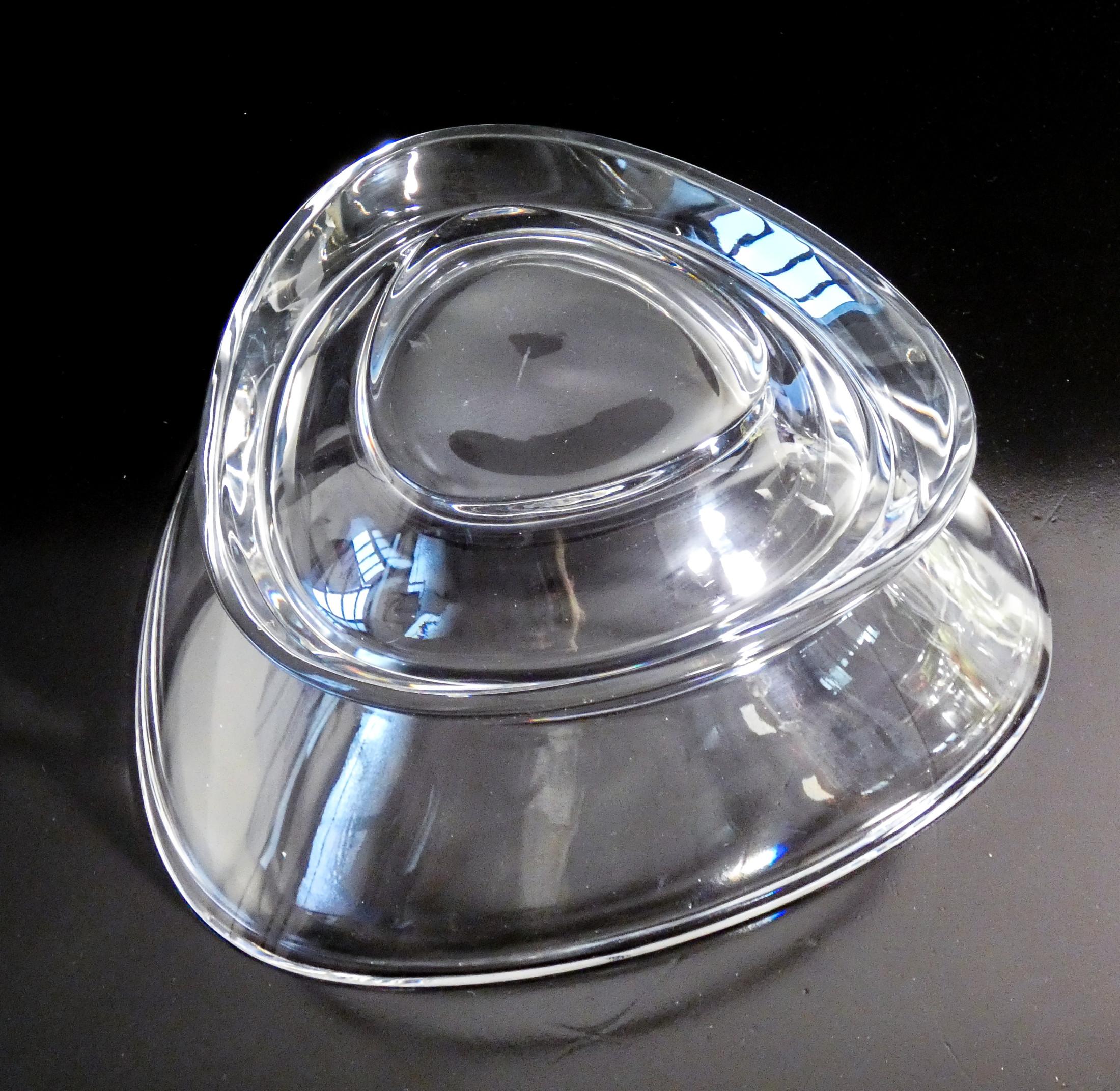 Juego de postres de cristal, diseño Angelo MANGIAROTTI para COLLE. 13 piezas. 1980s Cristal en venta
