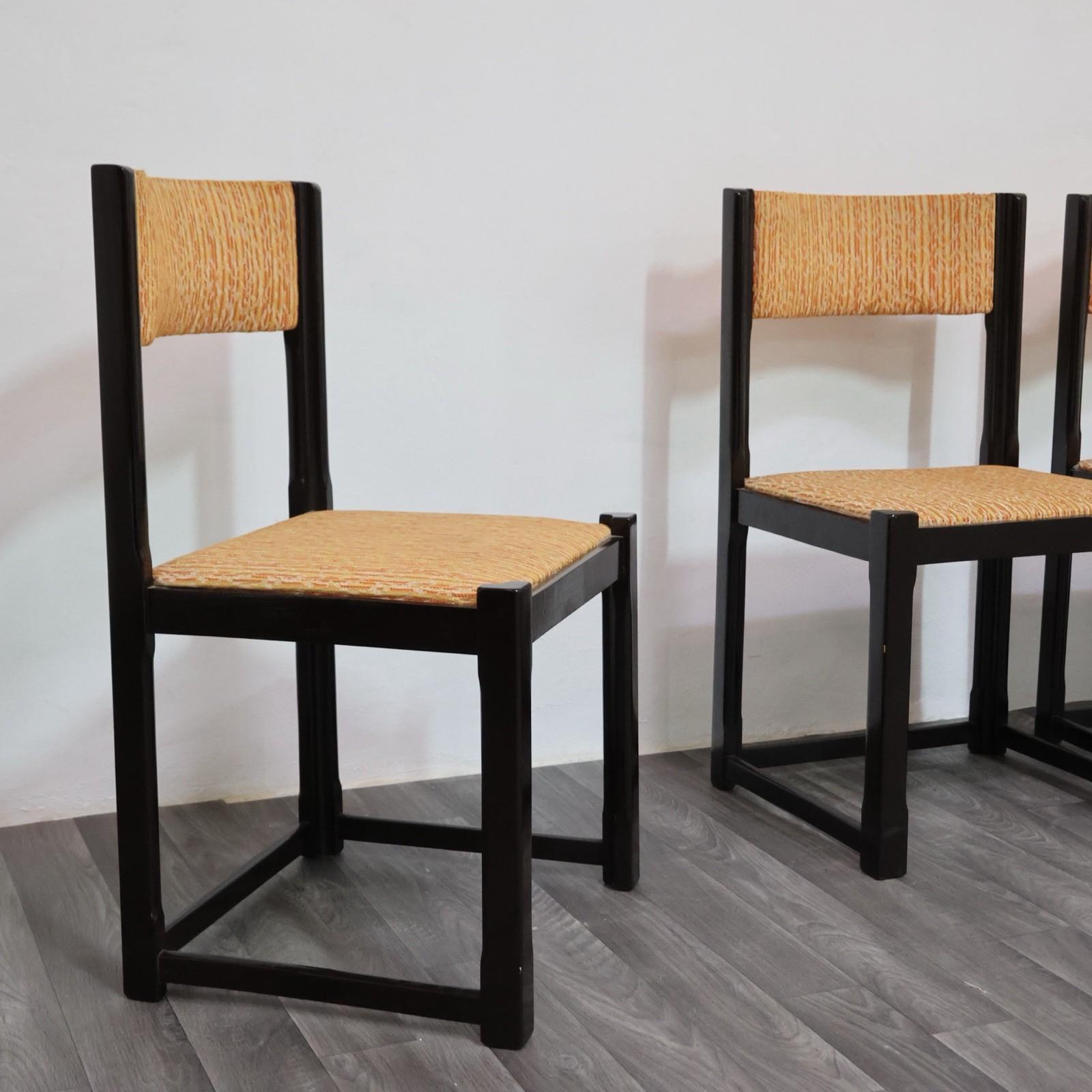 Set Da Pranzo 4 Sedie Design Anni '70 Vintage Modernariato en vente 6