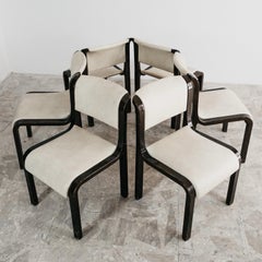 Dining Set 6 70s Chairs In The Style Of Carlo Bartoli For Tisettanta Mito