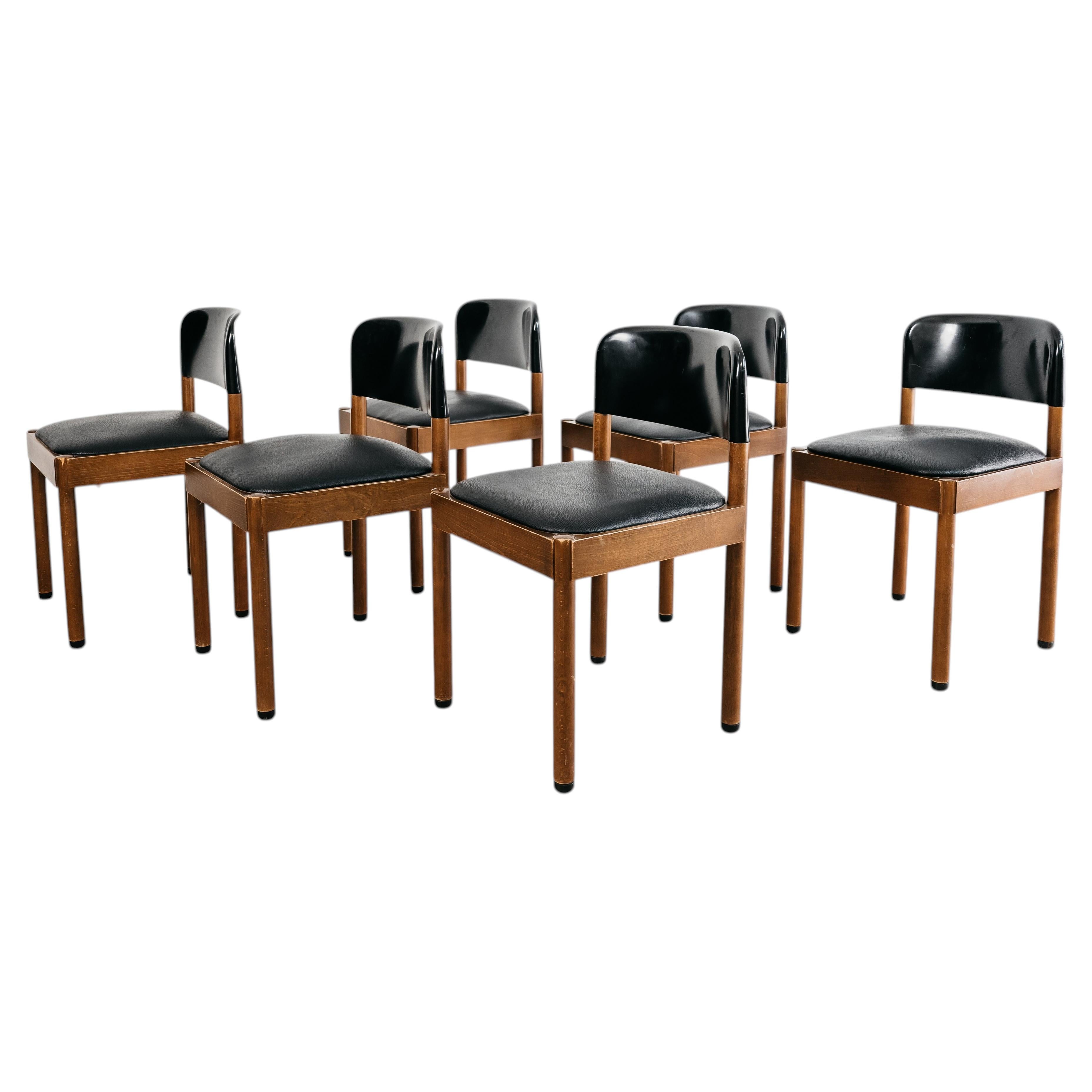 Dining Set 6 Chairs Piarotto Design Italy 1960's Modernism Vintage Chairs