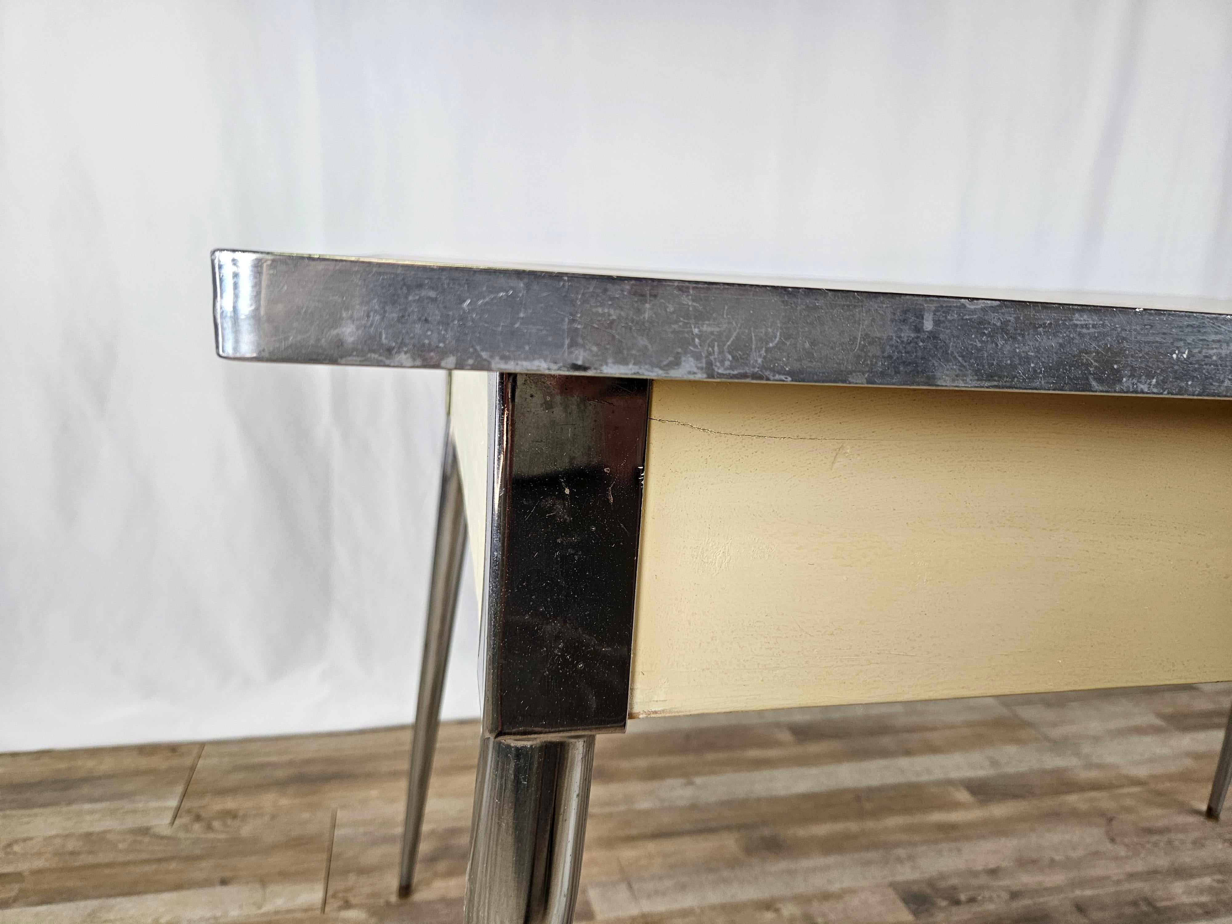 Mid-Century Modern Dining set with red formica table and 4 chairs