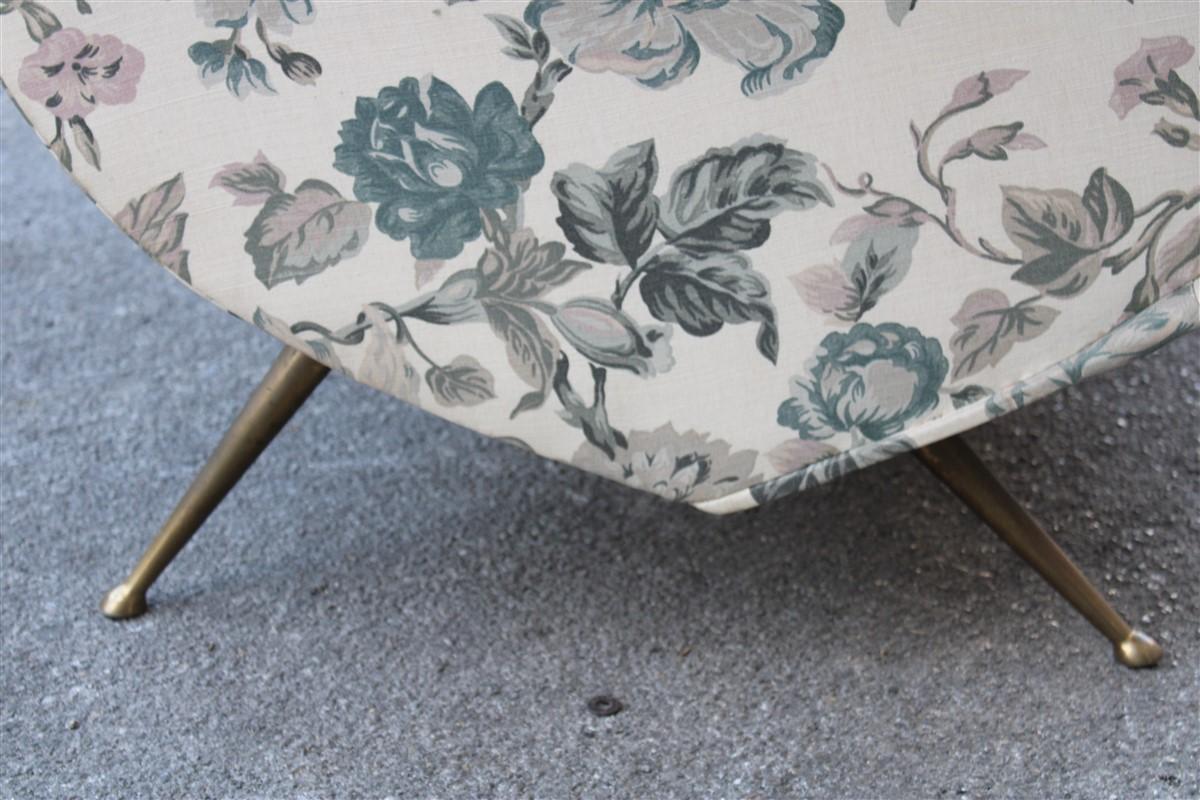 Isa sofa and armchairs living room set Aldo Morbelli Italia 1950s Ottone feet For Sale 7