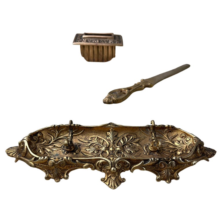 Brass desk set, Italy, 1940s For Sale at 1stDibs