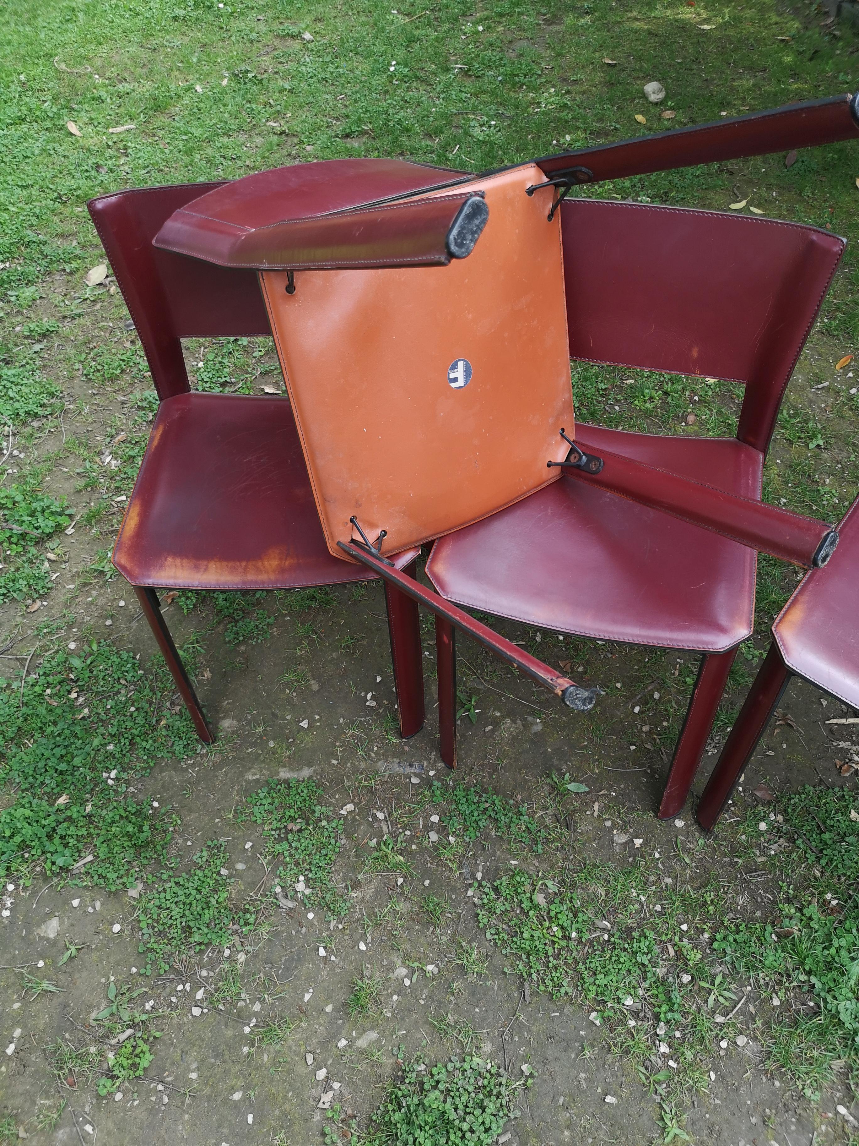 Set de 4 Chairs by Giancarlo Vegni S91 for Fasem 2