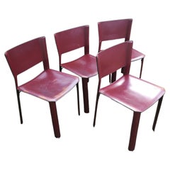 Retro Set de 4 Chairs by Giancarlo Vegni S91 for Fasem