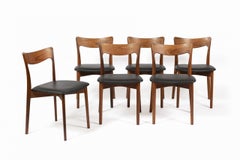Set de 6 Chaises Palissandre Par Harry Østergaard Pour Randers Møbelfabrik, 1950