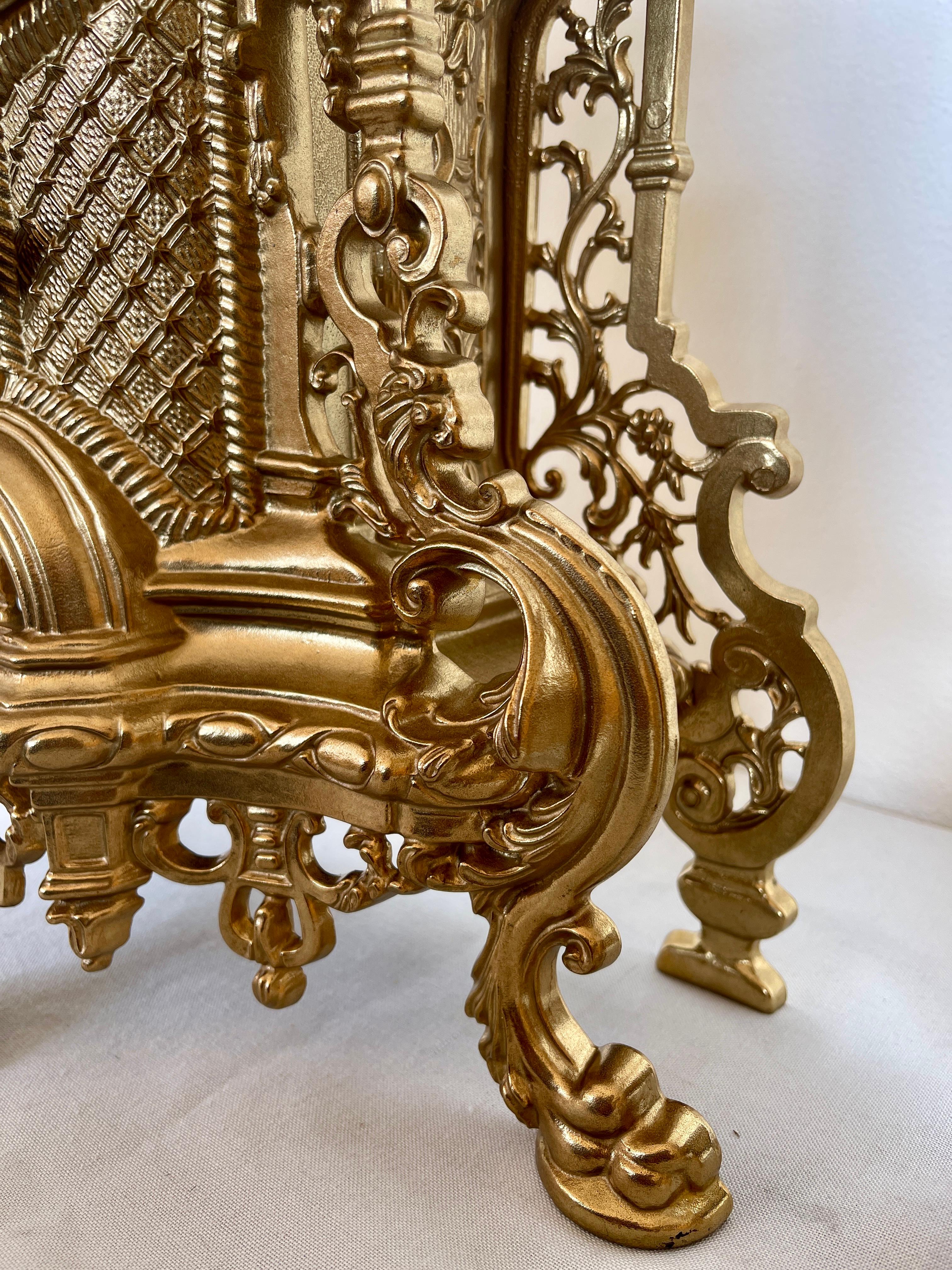 Set de Luxury bronze mechanical baroque table clock 1970s new For Sale 6