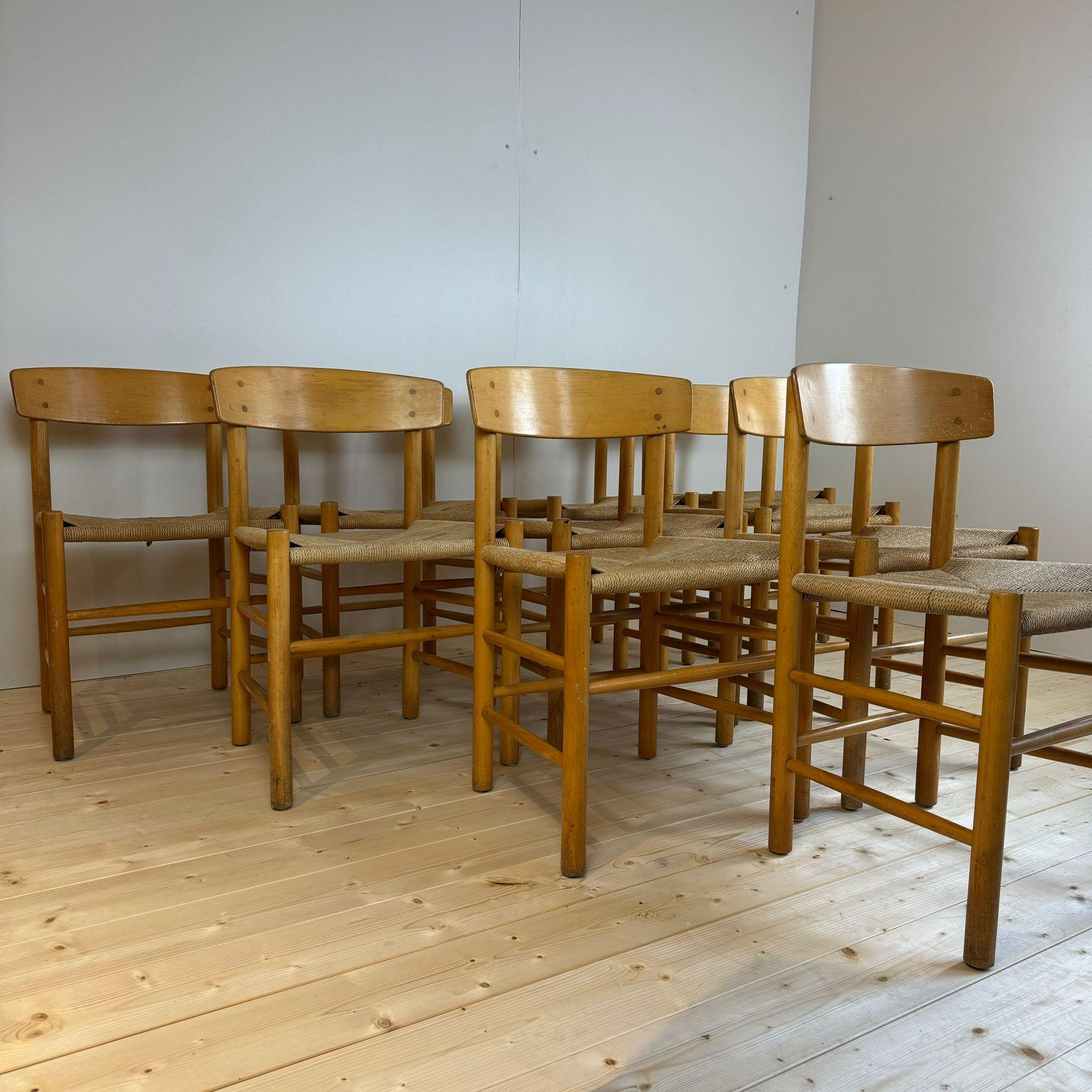 Mid-20th Century Set di 10 'J39', Børge Mogensen for FDB Møbler in vendita
