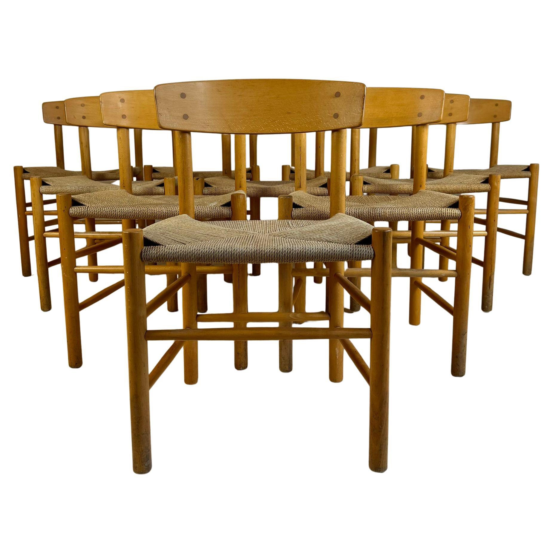 Set of 10 'J39', Børge Mogensen for FDB Møbler