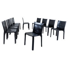 Ensemble de 10 chaises "Cab" b 412 D11, Mario Bellini, Cassina, 1977