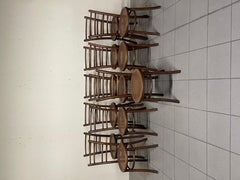 Satz von 11 Stühlen aus italienischer Produktion des späten 19