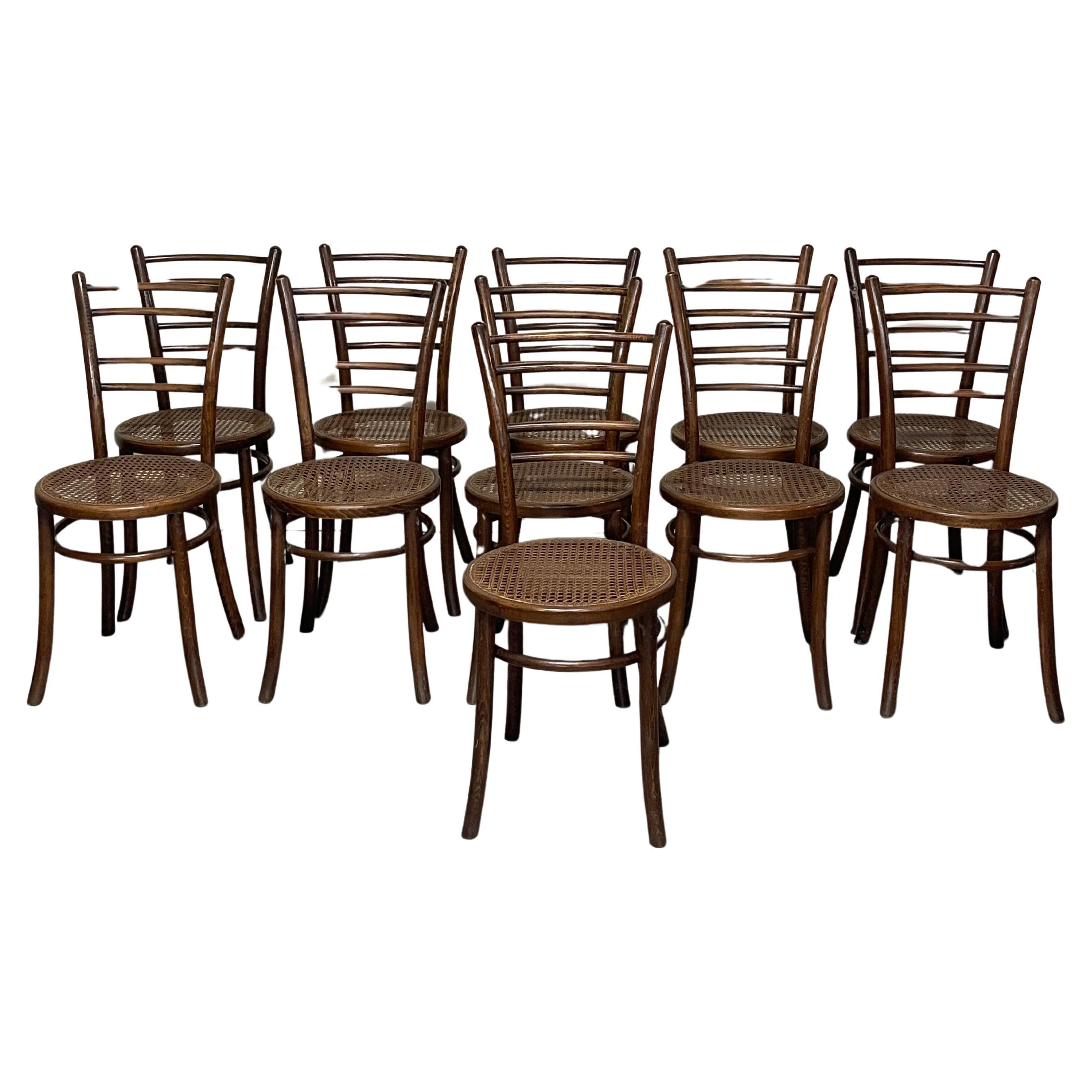 Satz von 11 Stühlen aus italienischer Produktion des späten 19 im Angebot