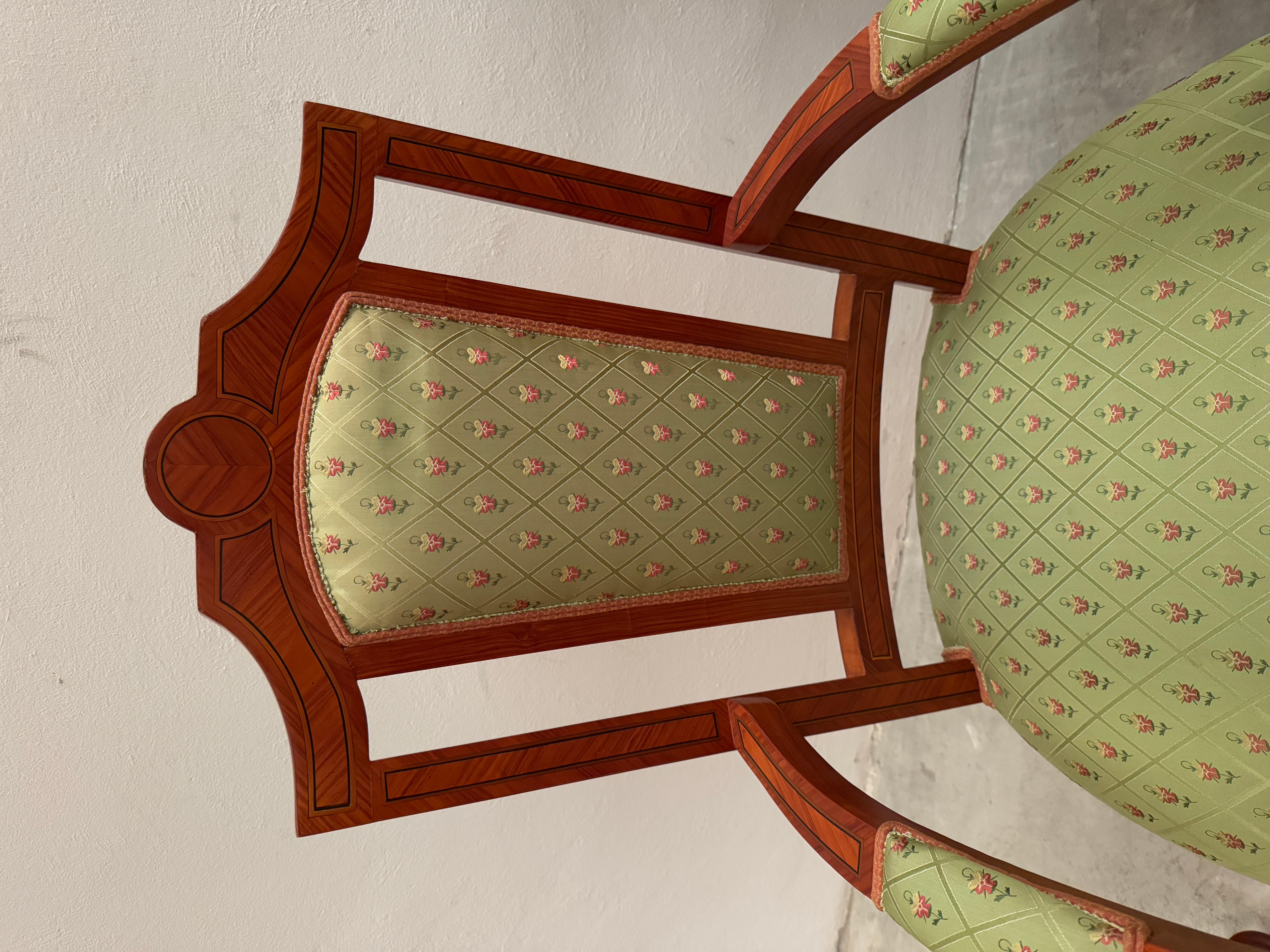 Set of 12 20th century Regency armchairs, new - Handmade from two types of wood in the year 1980