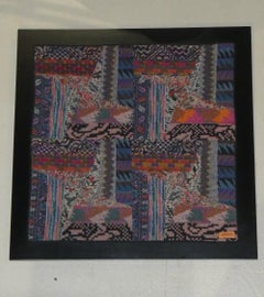 Set of 2 Tapestry with wooden frame by Missoni, Italy, 1980s