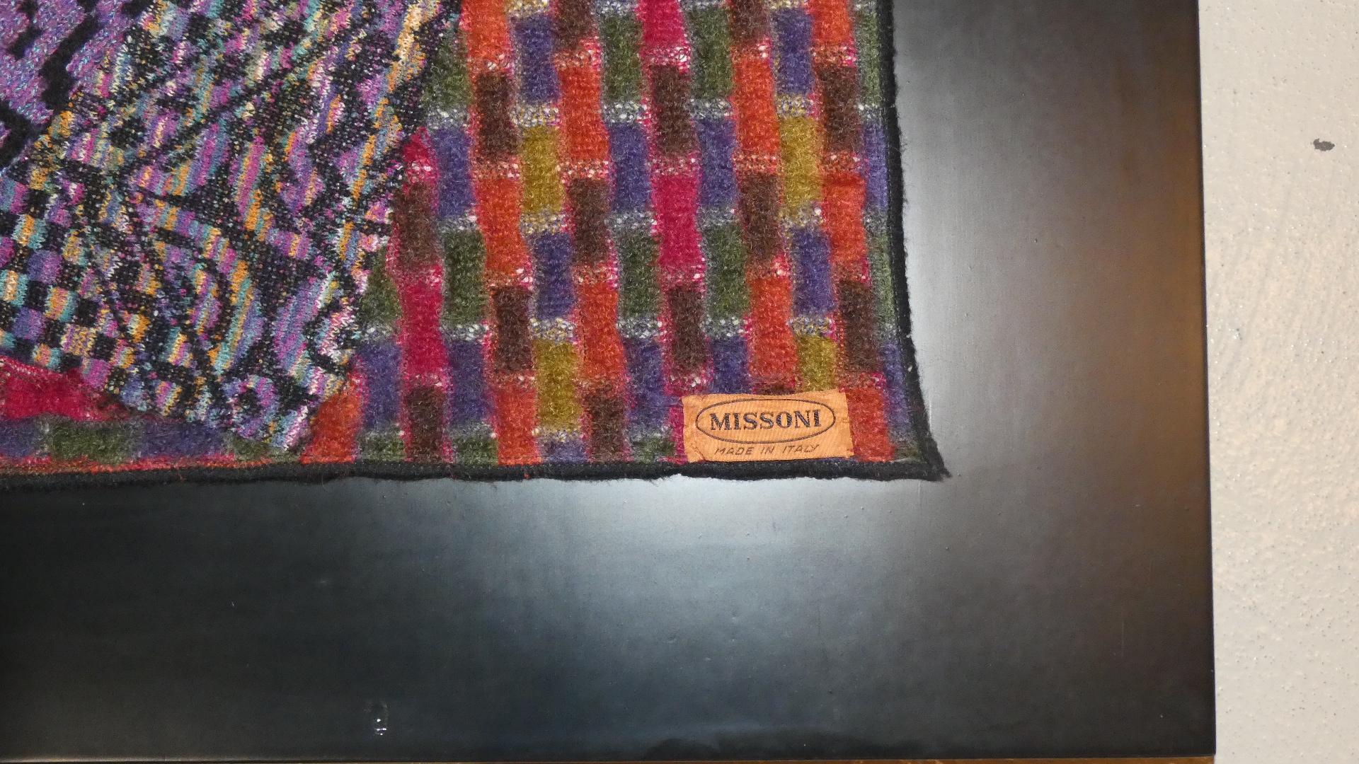 Lote de 2 tapices con marco de madera de Missoni, Italia, años 80 Italian en venta